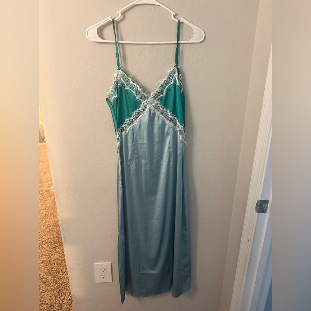 Satin slip dress from Vici. Size small.